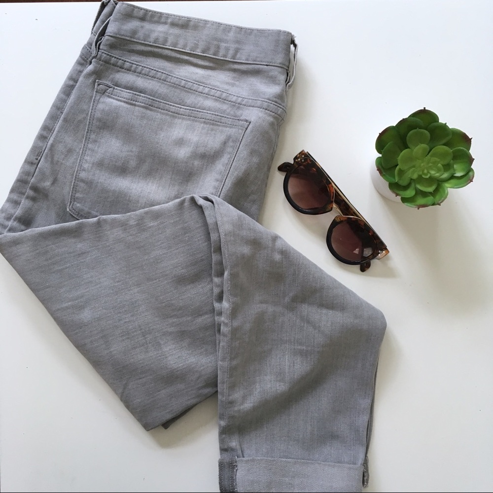 J. Crew Toothpick Gray Skinny Jeans